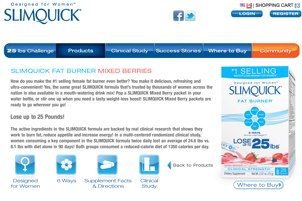 officla Canada website for SlimQuick fat burner